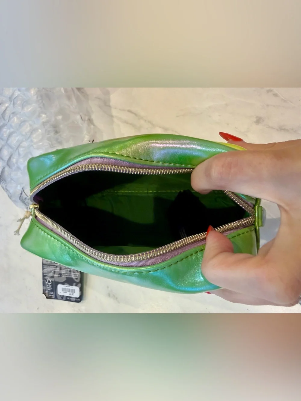 NWT Loungefly Disney Tinker Bell Iridescent Cosmetic Bag BoxLunch Exclusive